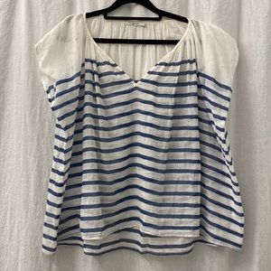 Mes Demoiselles Cotton Elegant‎ Nautical Striped Blouse Size 1